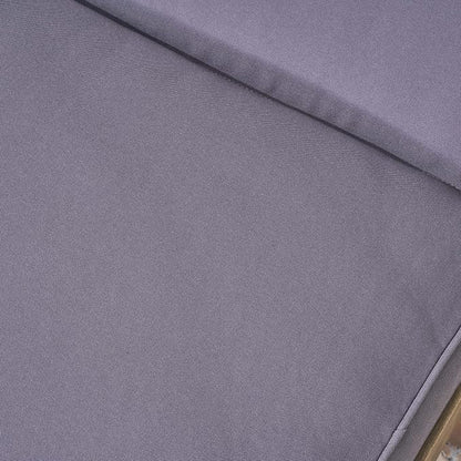 Christopher Knight Home Alisa Outdoor Acacia Wood Chaise Lounge, Grey Finish/Dark Grey Cushion